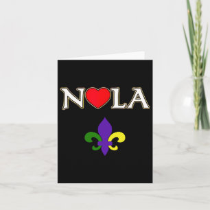 Cartão Love Nola New Orleans Fleur De Lis Heart Nola