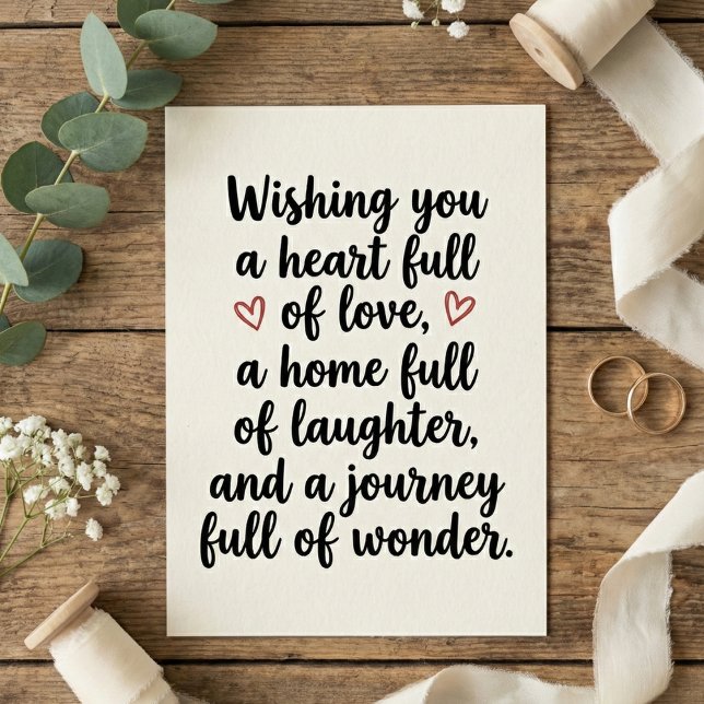 Cartão Love Quote Wedding Engagement Party (Criador carregado)