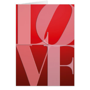 Cartão Love Romance Red Pink