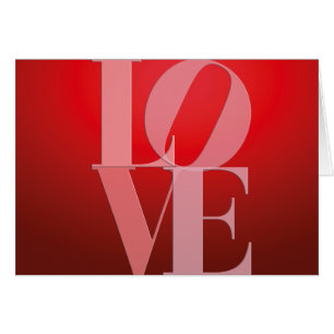 Cartão Love Romance Red Pink