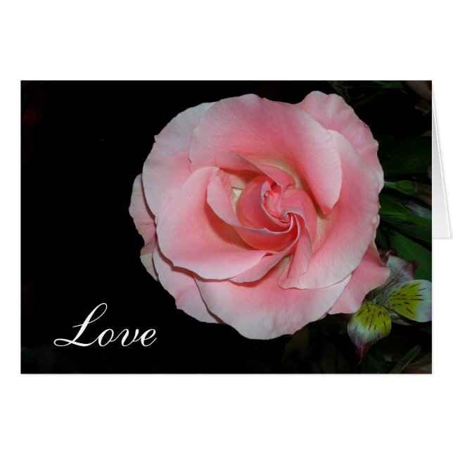 Cartão Love Rosa (Frente Horizontal)