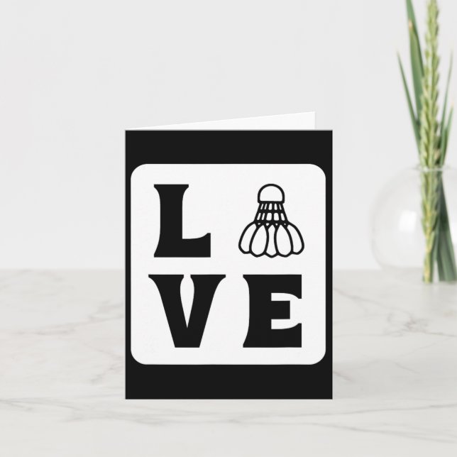 Cartão Love Shuttle Dminton (Frente)