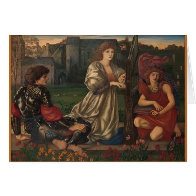 Cartão Love Song "Chant D'amour", por Edward Burne-Jones (Frente Horizontal)