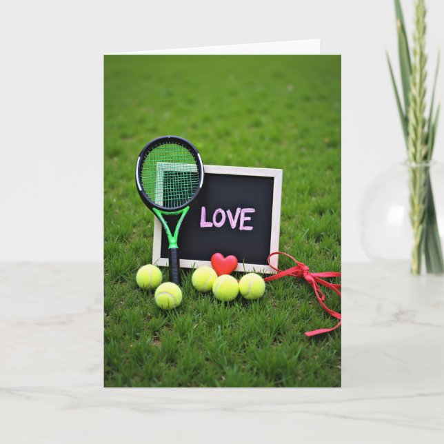 Cartão Love Tennis Scene Card (Frente)