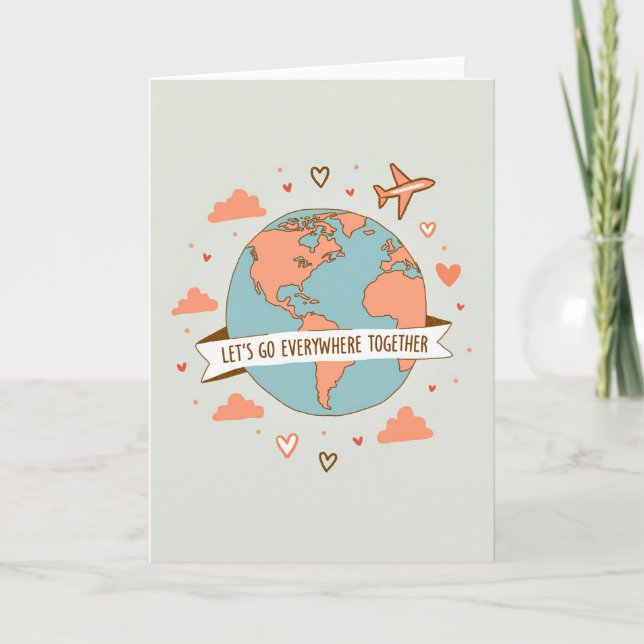 Cartão Love Travel Adventure Together Card (Frente)