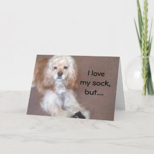 CARTÃO LOVE U MORE THAN SOCK BIRTHDAY