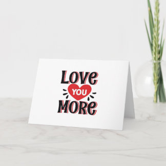 Cartão Love You More Soft Modern Design 