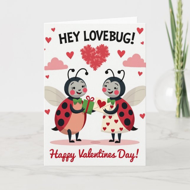 Cartão Lovebug Valentines Day Card (Frente)