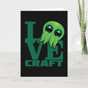 Cartão Lovecraft Baby Cthulhu Design - Amor Cute Louco