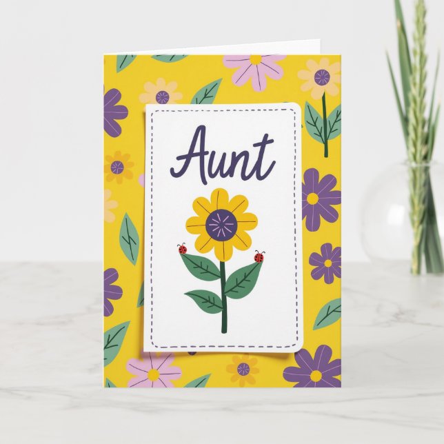 Cartão Lovely Aunts Day Art Card (Frente)