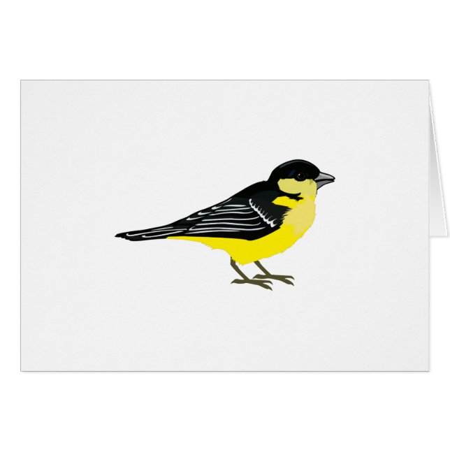 Cartão Lovely Lesser Goldfinch (Frente horizontal)