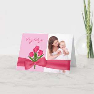 Cartão Lovely Pink Husband to Wife Mother's Day Card
