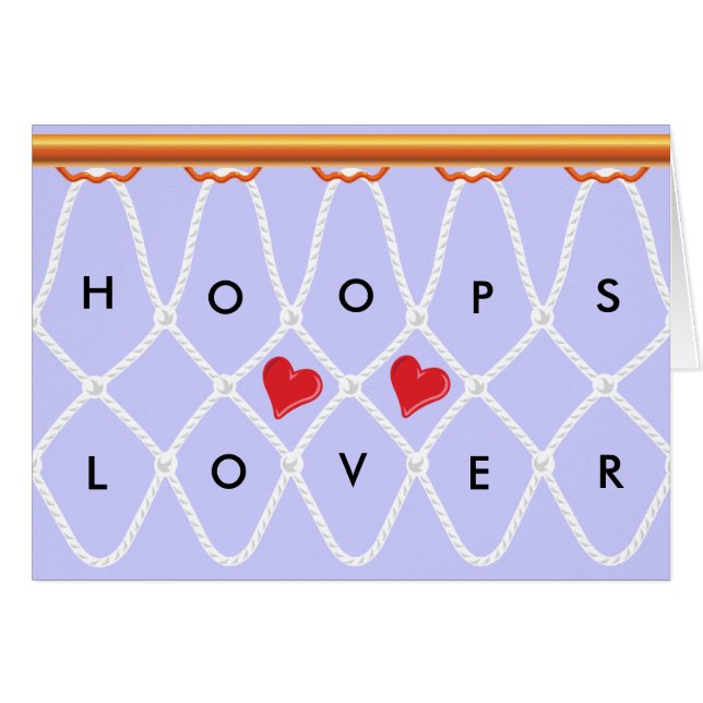Cartão Lover de Hoop Net_Hoops de Basquete (Frente Horizontal)