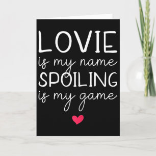 Cartão Lovie é meu nome estragar é meu jogo engraçado