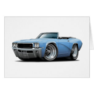 Cartão Lt 1968 de Buick GS Azul Convertível