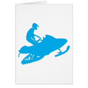 Cartão LT-Blue-Snowmobiler