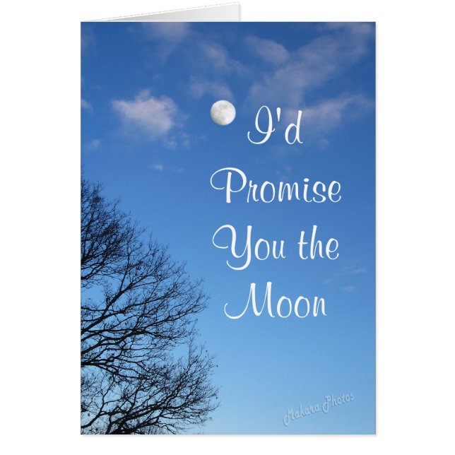 Cartão Lua-algum ocasião-personalize (Frente)