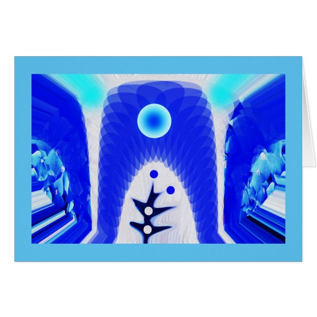 Cartão Lua azul (Frente Horizontal)