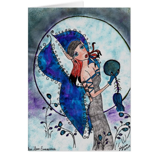 Cartão Lua azul Summoner v1 (Frente)