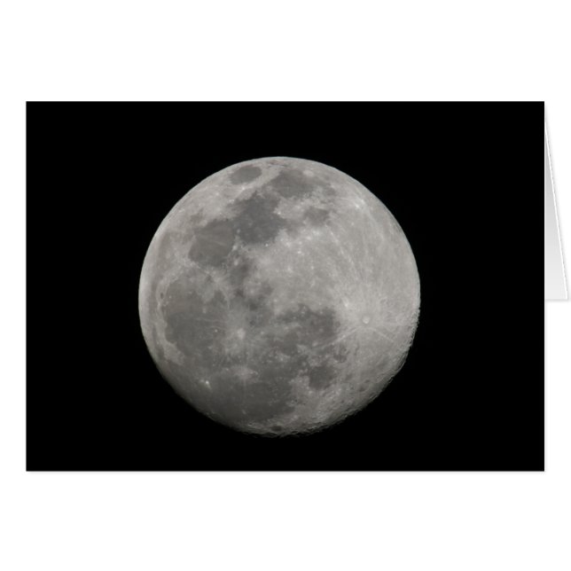 Cartão Lua cheia em preto e branco. Crédito: Arthur (Frente Horizontal)