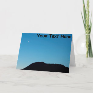Cartão Lua crescente personalizável