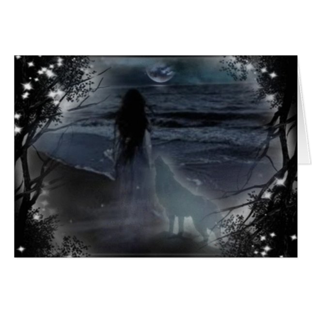 Cartão Lua da tempestade (Frente Horizontal)