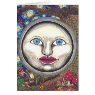 Cartão Lua do país das maravilhas