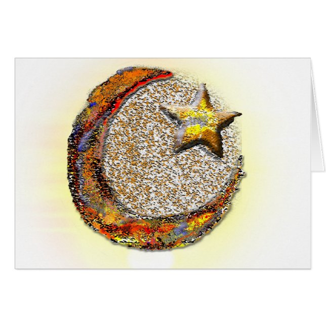 Cartão Lua-Estrela - Islão (Frente Horizontal)