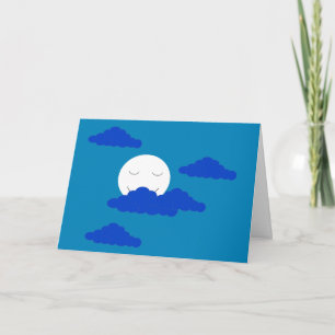Cartão Lua no início da usca: Vazio azul