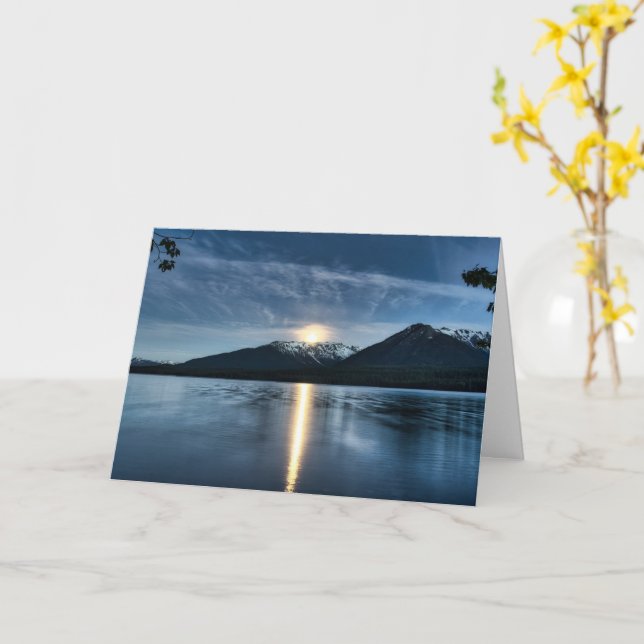 Cartão Lua sobre o Lago Card (Flor Amarela)