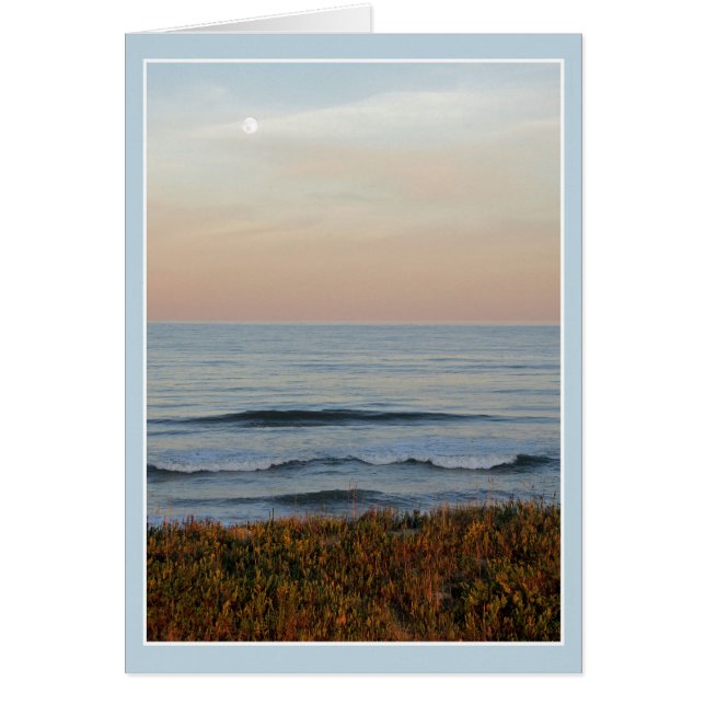 Cartão Lua sobre o oceano (Frente)