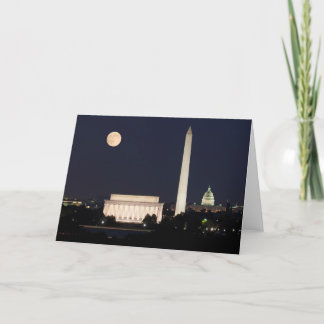 Cartão Lua sobre Washington DC
