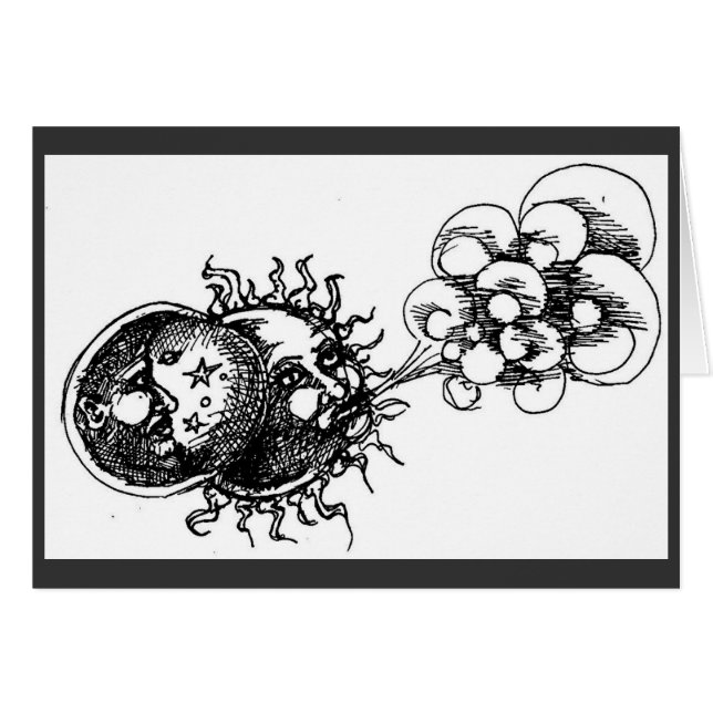 Cartão lua, sol e vento (Frente Horizontal)