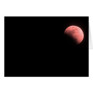 Cartão Lua vermelha