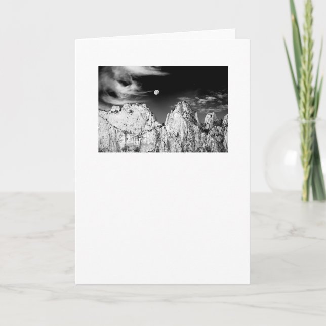 Cartão Luar ao nascer do sol no Parque Nacional de Zion (Frente)