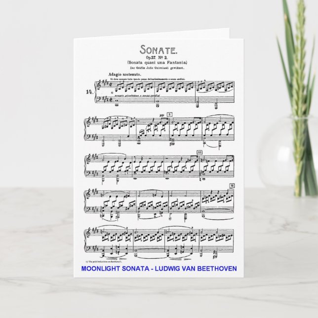 Cartão Luar-Sonata-Ludwig-Beethoven (Frente)