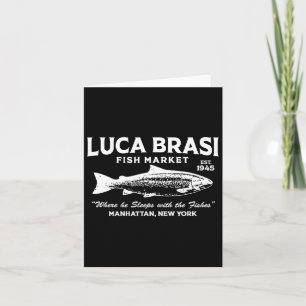 Cartão Luca Brasi Fish Market The Goddad Est 1945 Fish