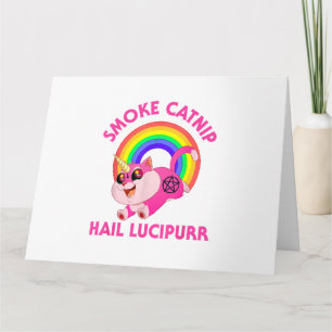 Cartão Lúcipir de granizo de captura de fumaça, Satã engr