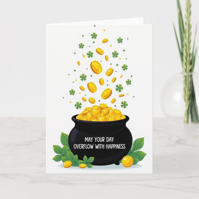 Cartão Luck And Happiness St Patricks Card (Frente)