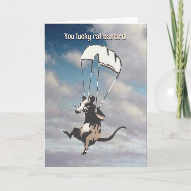 Cartão Lucky Bastard Retirement Card (Frente)