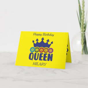 Cartão Lucky Bingo Queen Birthday