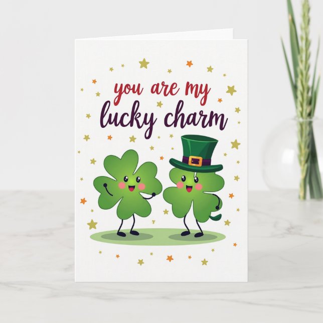 Cartão Lucky Clover Charm Card (Frente)