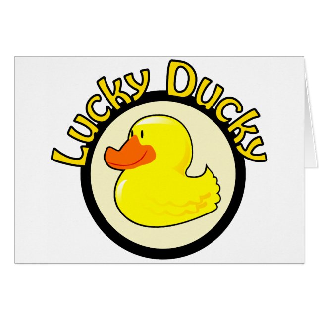 Cartão Lucky Ducky (Frente Horizontal)