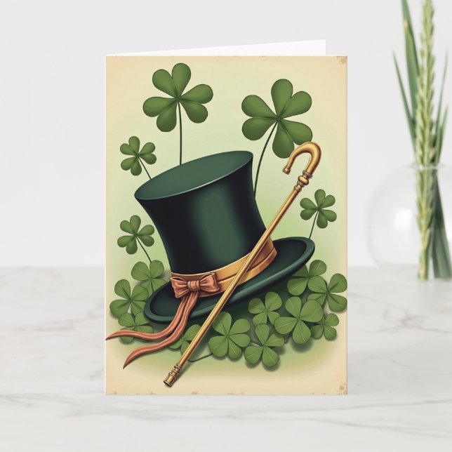 Cartão Lucky Hat St Patricks Day Card (Frente)