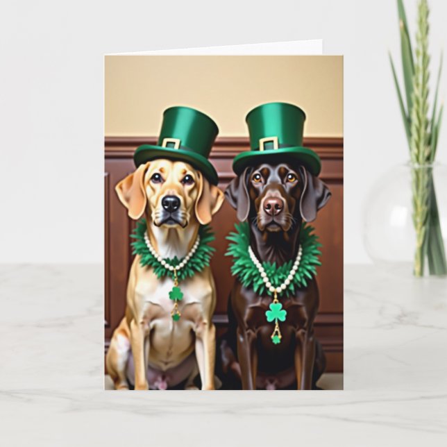 Cartão Lucky Labs St Patricks Day Card (Frente)