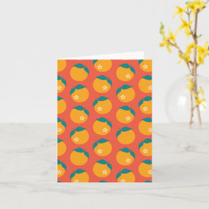 Cartão Lucky Mandarin - Laranja Branco