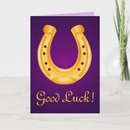 Cartão Lucky Ouro Fúria Boa Sorte Roxo Profundo