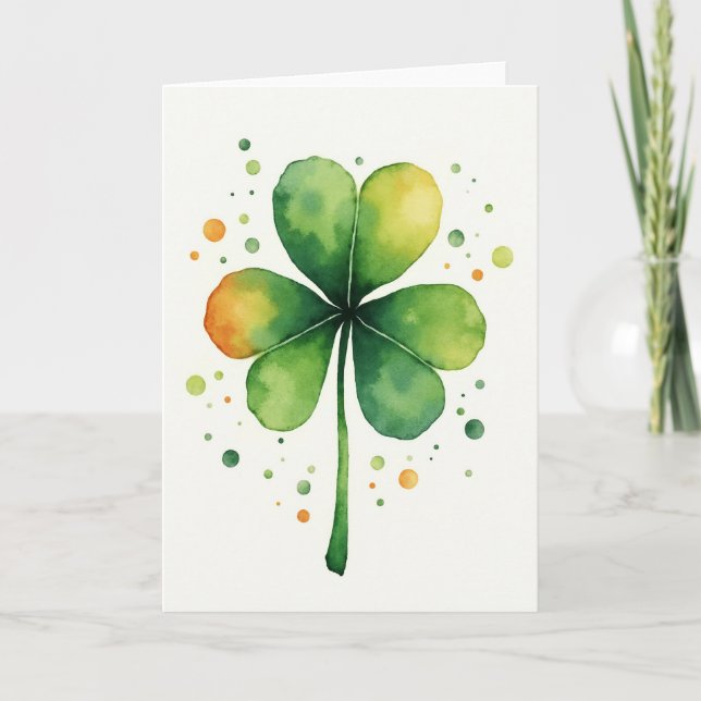 Cartão Lucky Shamrock Art Card (Frente)