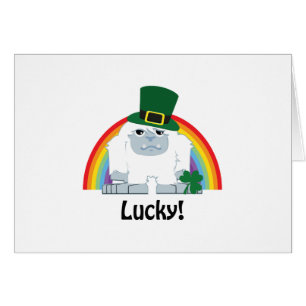 Cartão Lucky Yeti Leprechaun