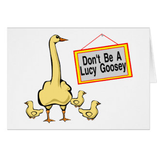 Cartão Lucy Goosey